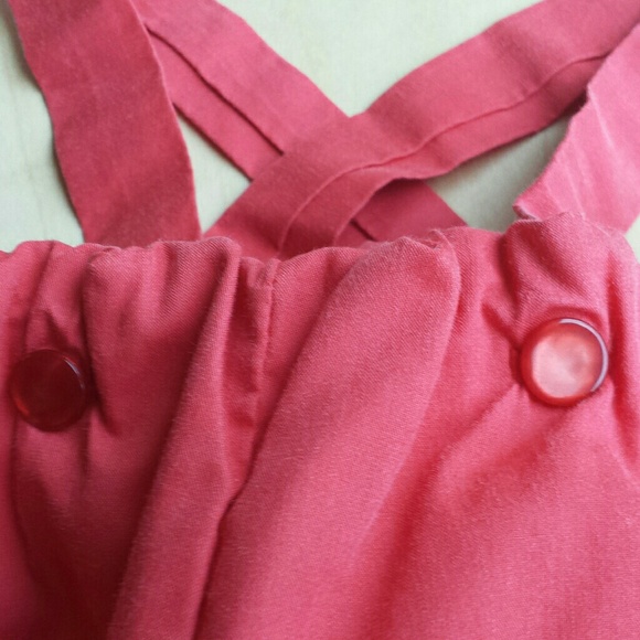 Vintage handmade red snow pants - Picture 2 of 3